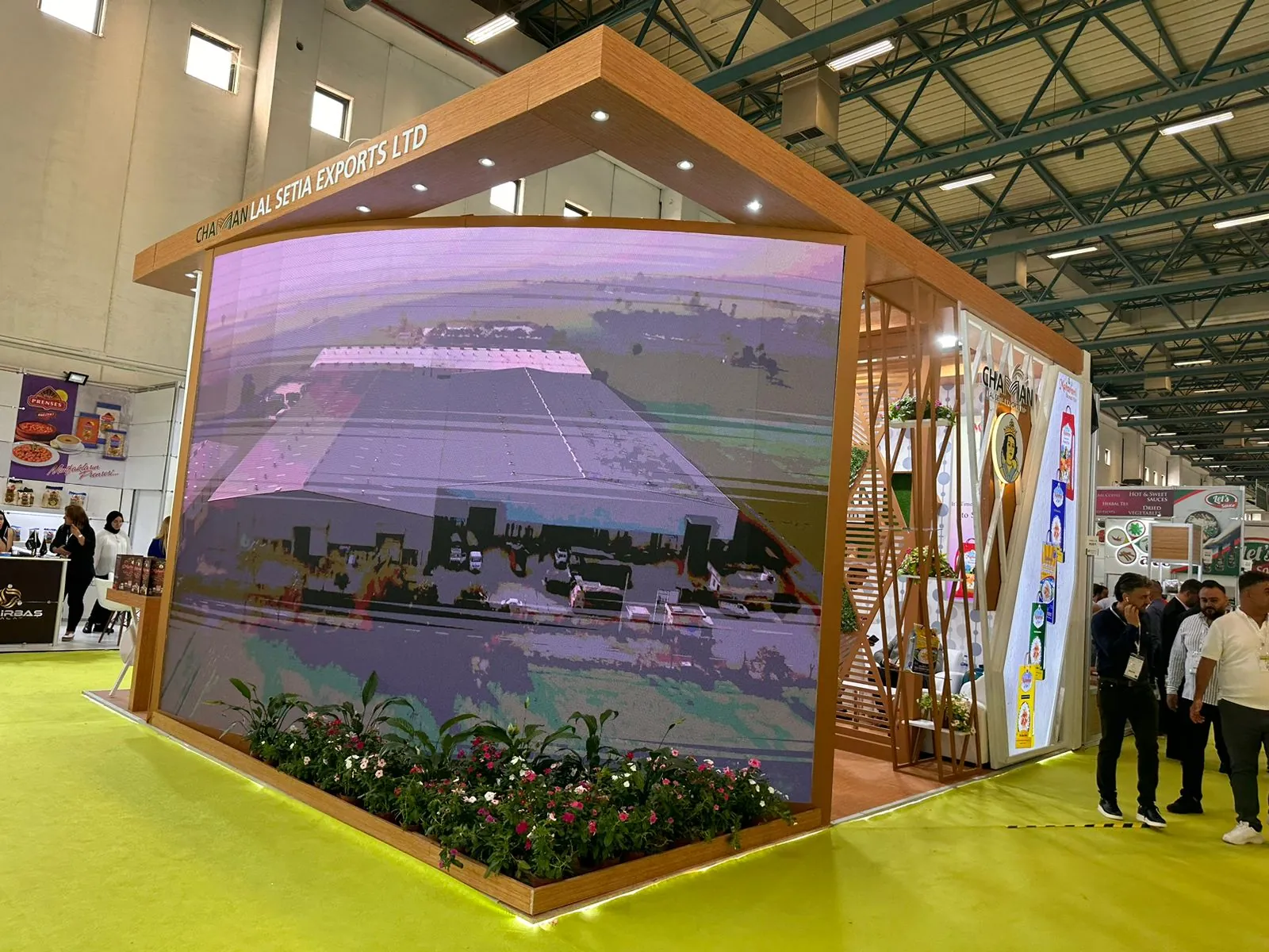 Chaman Lal wooden stand with LED wall at WorldFood Istanbul 2023